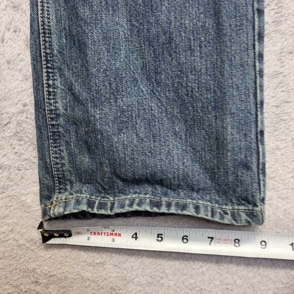 Ariat Jeans Mens 32x32 M5 Slim Straight Western Workwear Cowboy Blue Denim - Picture 8 of 11